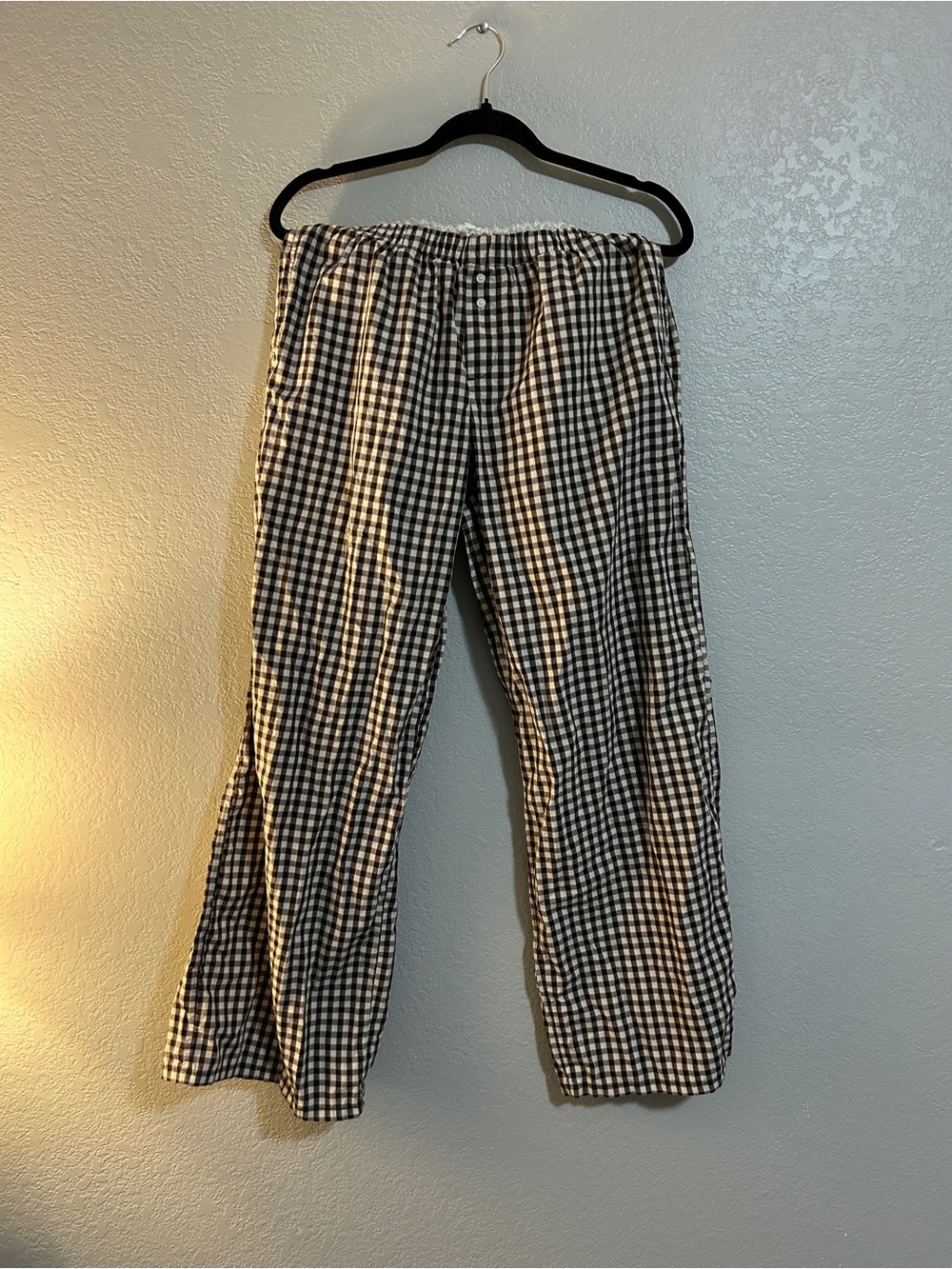 Aerie Brown & White Gingham Pant
